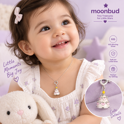 MoonBud Cute Kids Silver Pendant