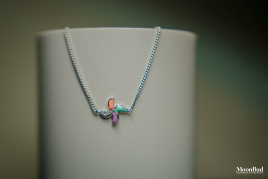 MoonBud Kids’ Colorful Butterfly Pendant Necklace